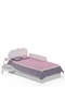 Bett 90x170 Bianco Fiori