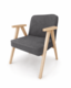 Stuhl Helsinki Oak Anthracite Cloud 97
