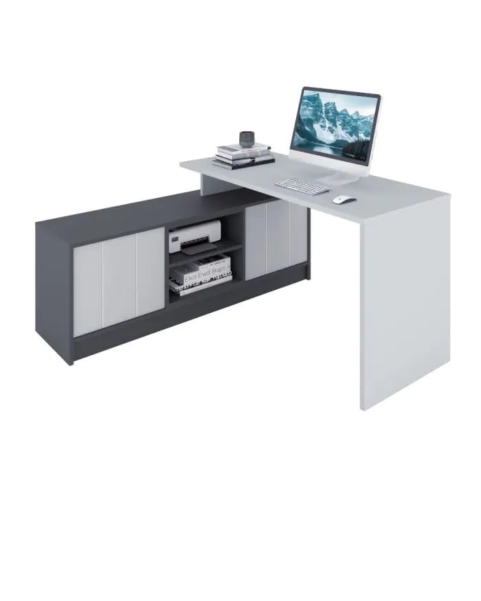 Schreibtisch L4 145 Stone Grey
