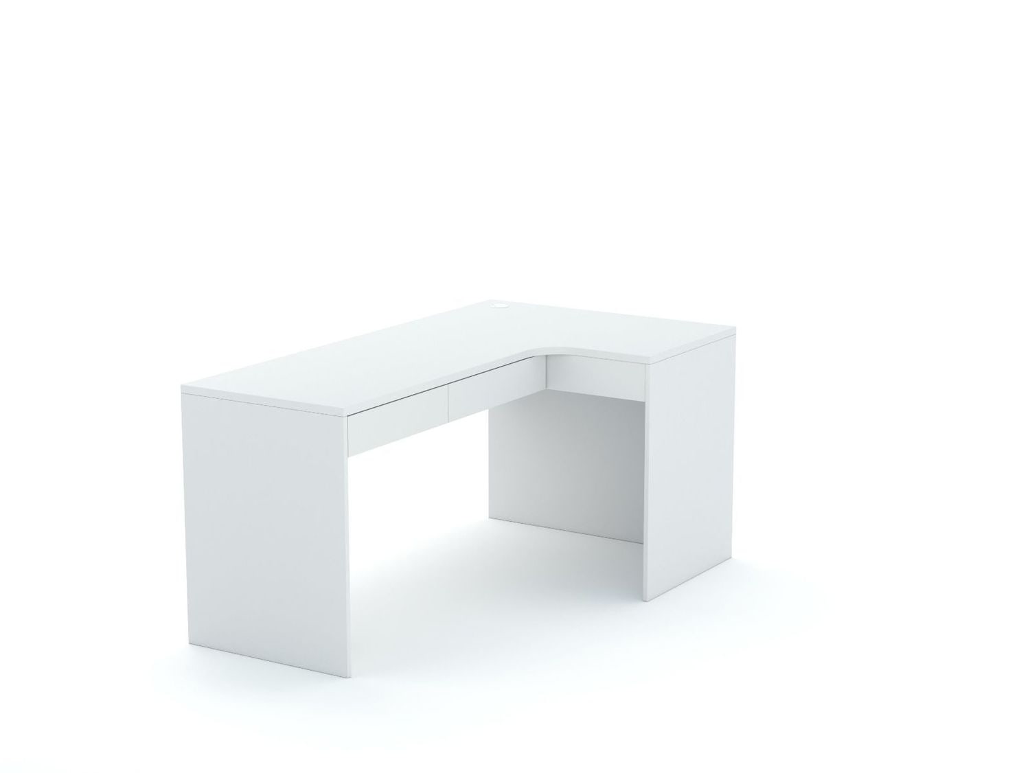 Eckschreibtisch B58 165x95 rechts White