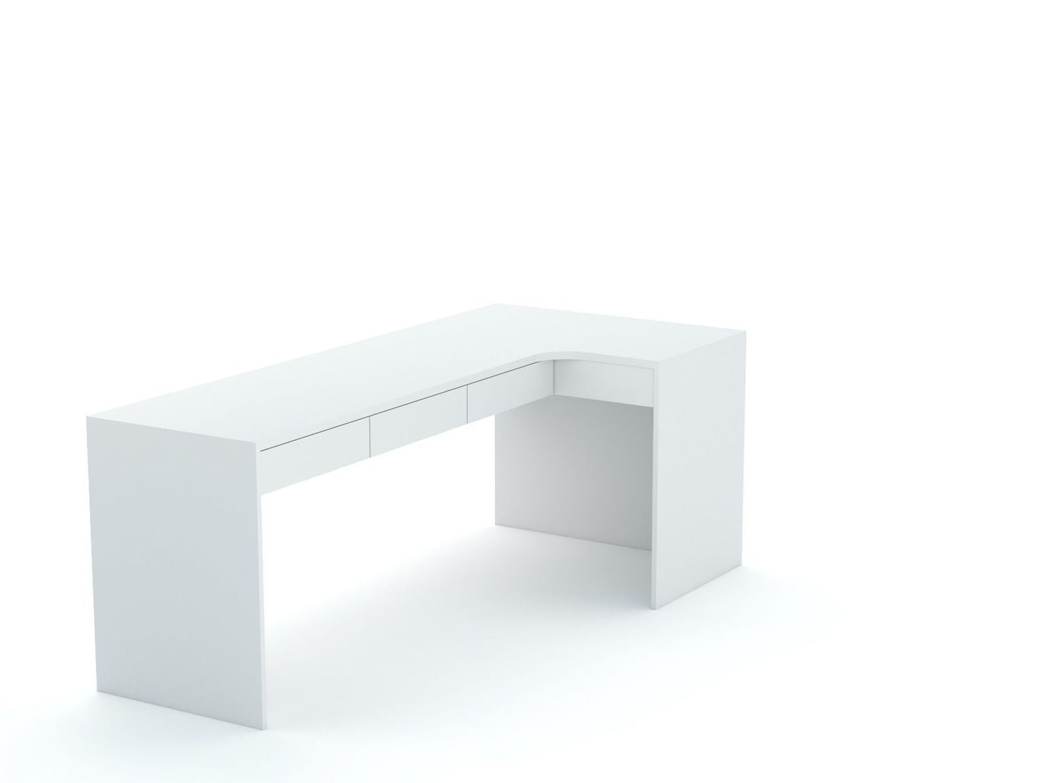Eckschreibtisch B58 205x95 rechts White