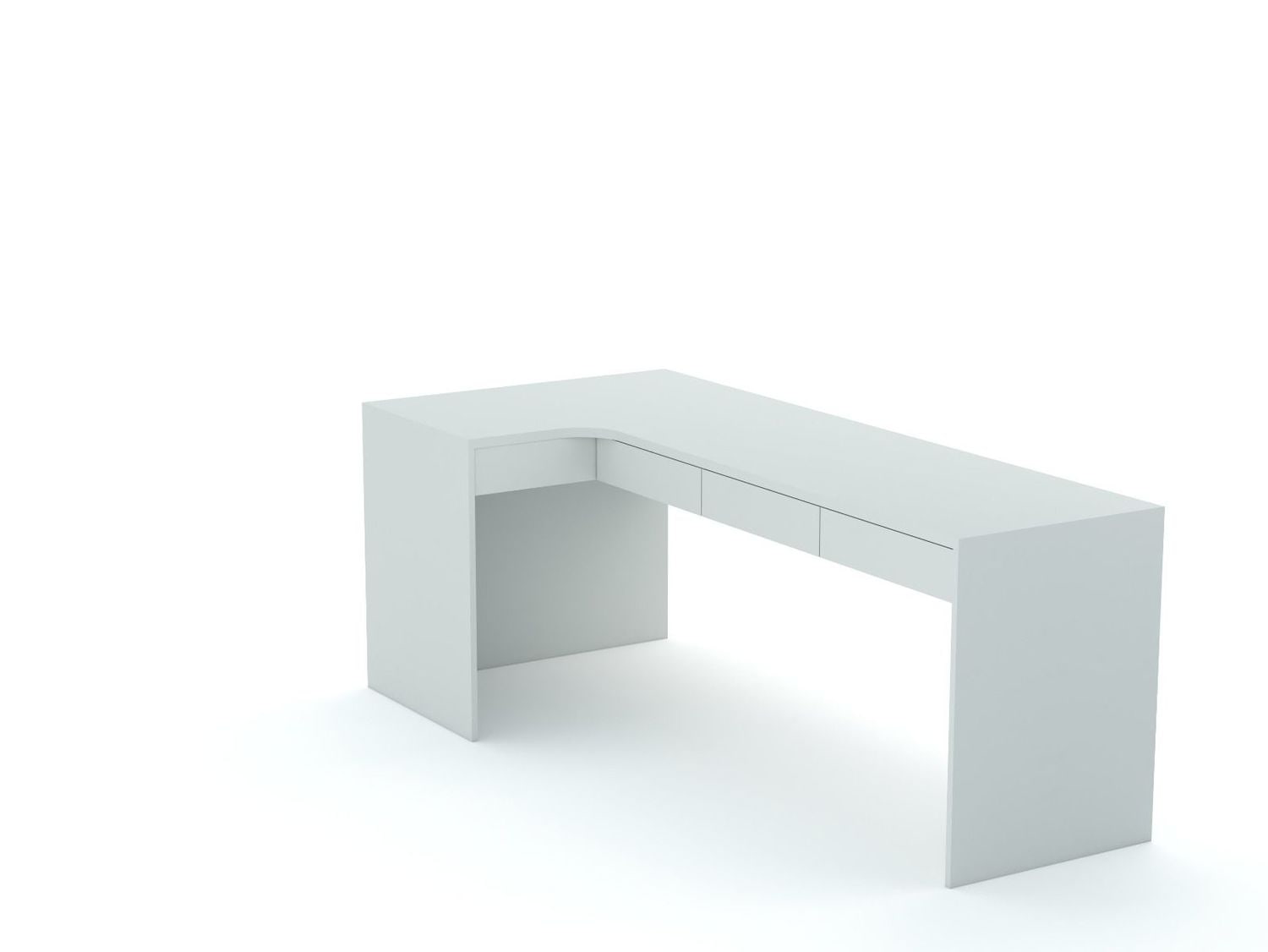 Eckschreibtisch B58 205x95 links Stone