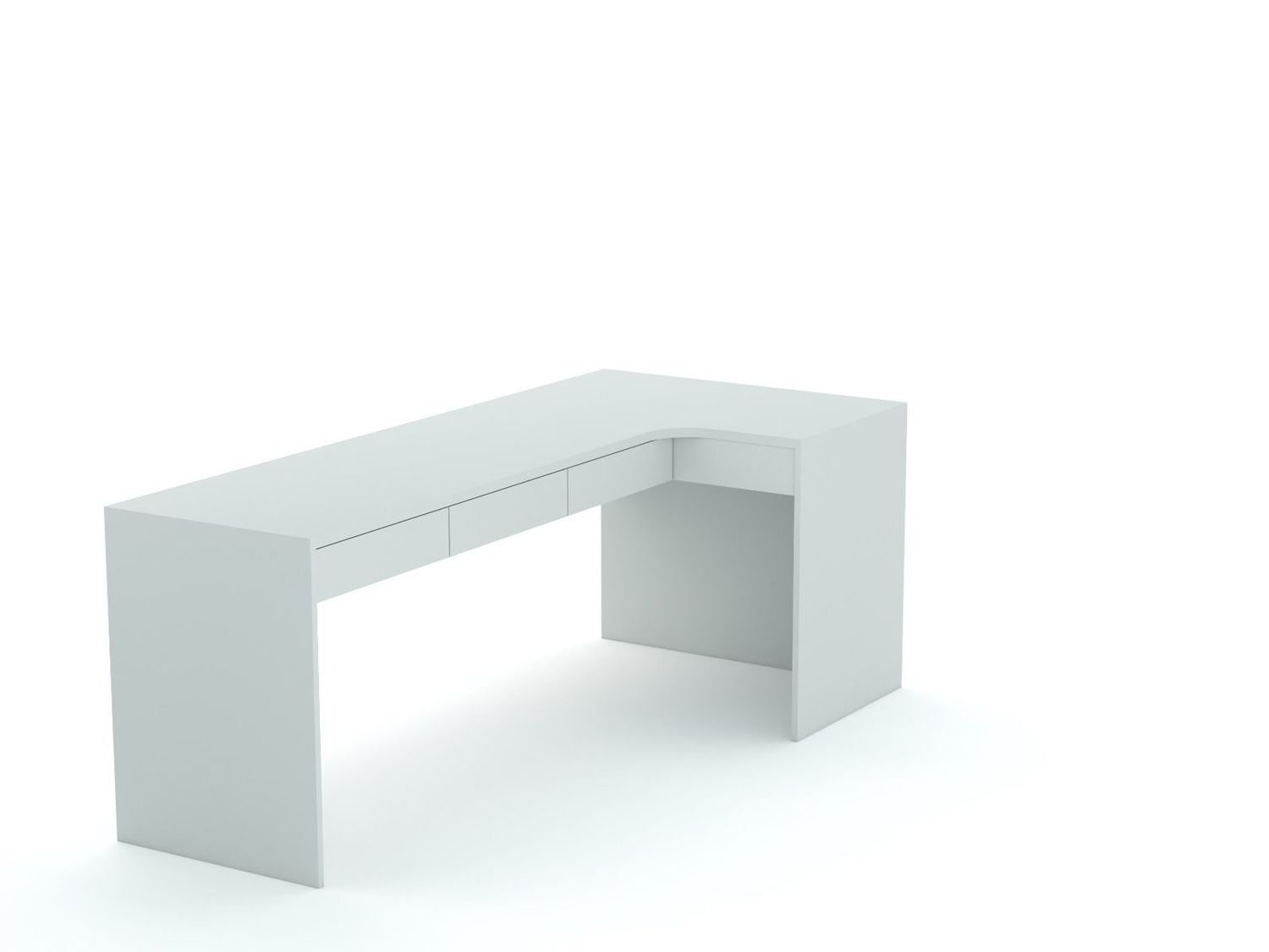 Eckschreibtisch B58 205x95 rechts Stone