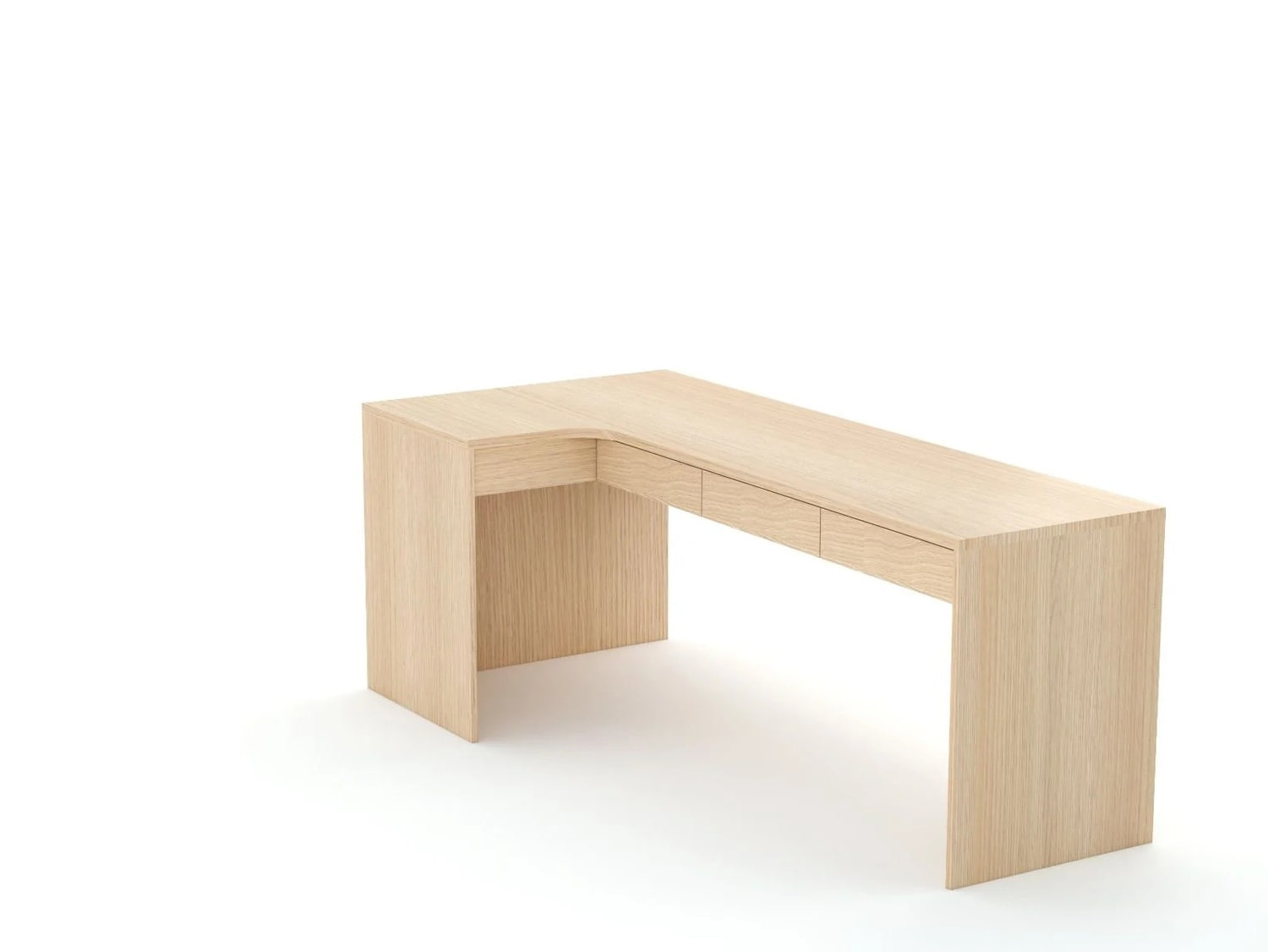 Eckschreibtisch B58 205x95 links Oak Lindberg