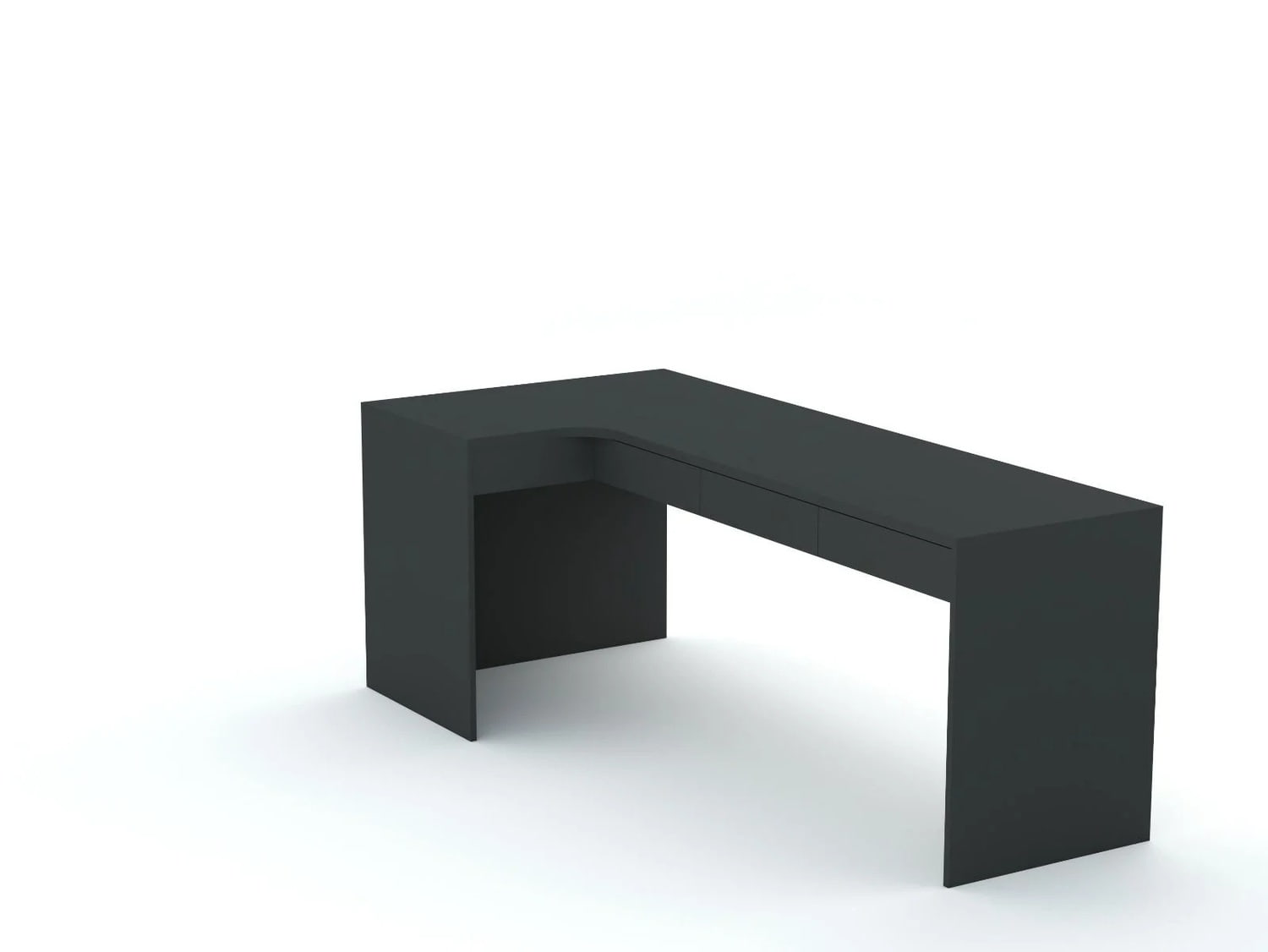 Eckschreibtisch B58 205x95 links Anthracite