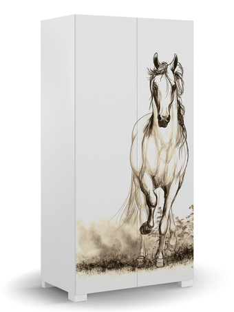 Schrank 100 Horse White