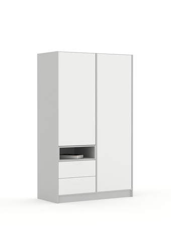 Schrank 120-2-60/200 White Grey