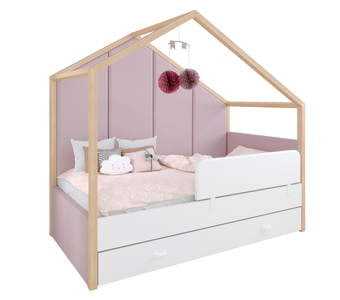 Bett Dreamhouse White&Pink