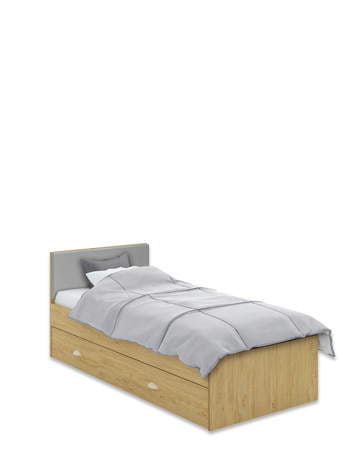 Bett 90x200 Young Dark Oak
