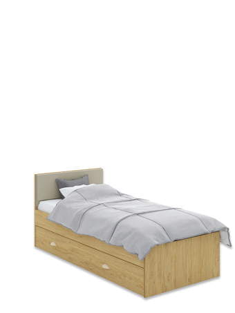 Bett 90x200 Young Dark Oak