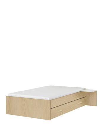 Bett 120x200 niedrig Young Oak
