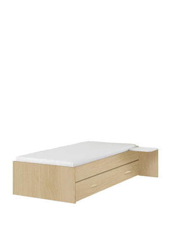 Bett 90x200 niedrig Young Oak
