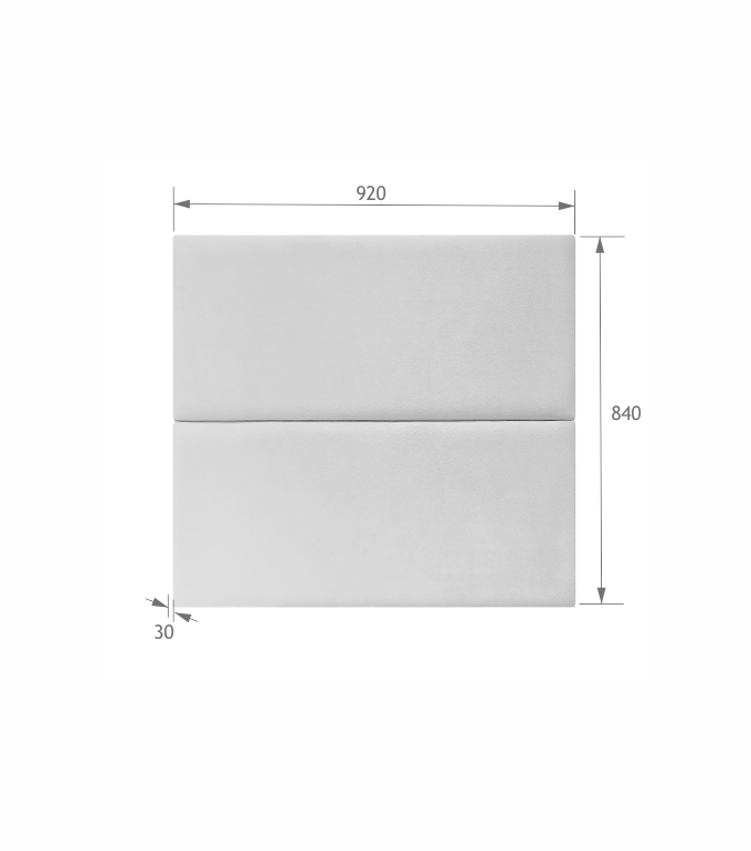 2-Panel 90 White