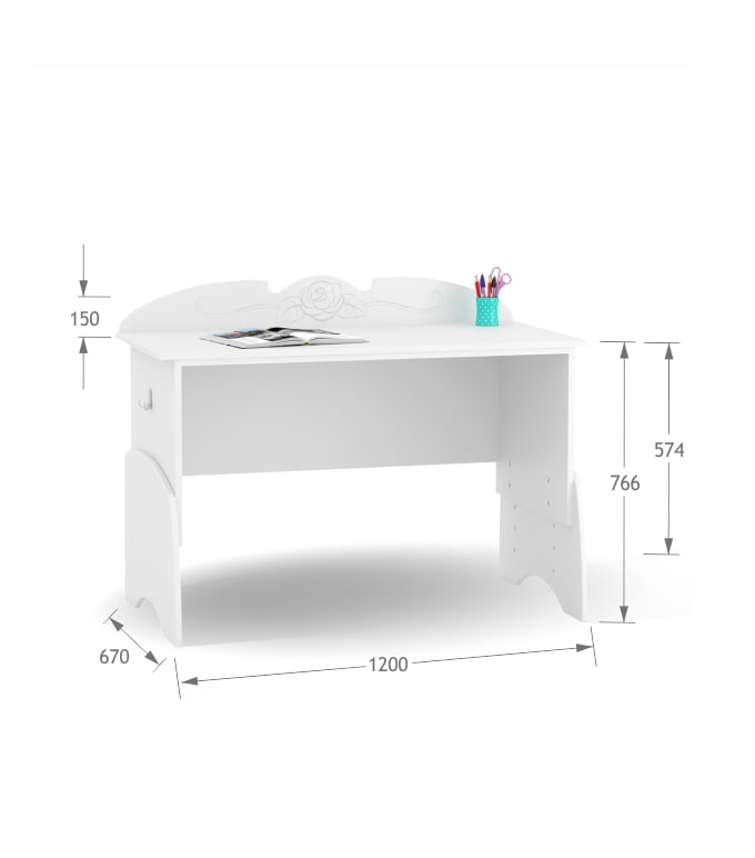 Biurko UP 120 Bianco Fiori