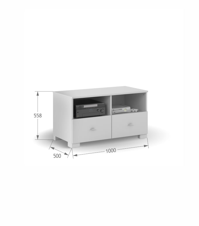 Szafka RTV 100 UNI White