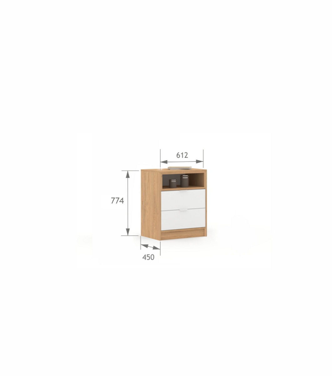 Komoda 60-2-45 White Oak