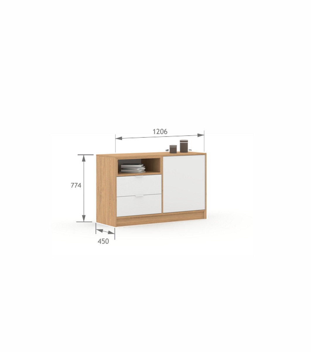 Komoda 120-2-45 White Oak